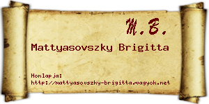 Mattyasovszky Brigitta névjegykártya