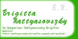 brigitta mattyasovszky business card